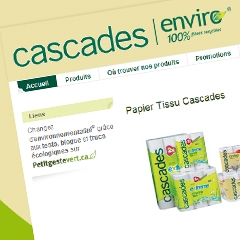 Cascades groupe tissu avec charte graphique