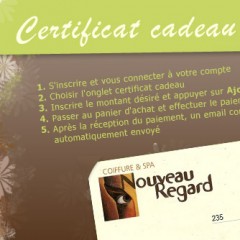 Certificat cadeau en ligne